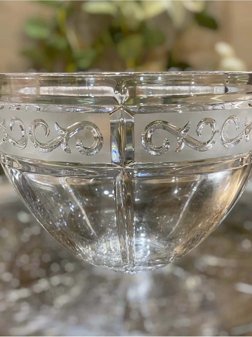 Vintage Marquis by Waterford Arabesque Crystal Fruit Bowl Signed - Picture 5 of 12